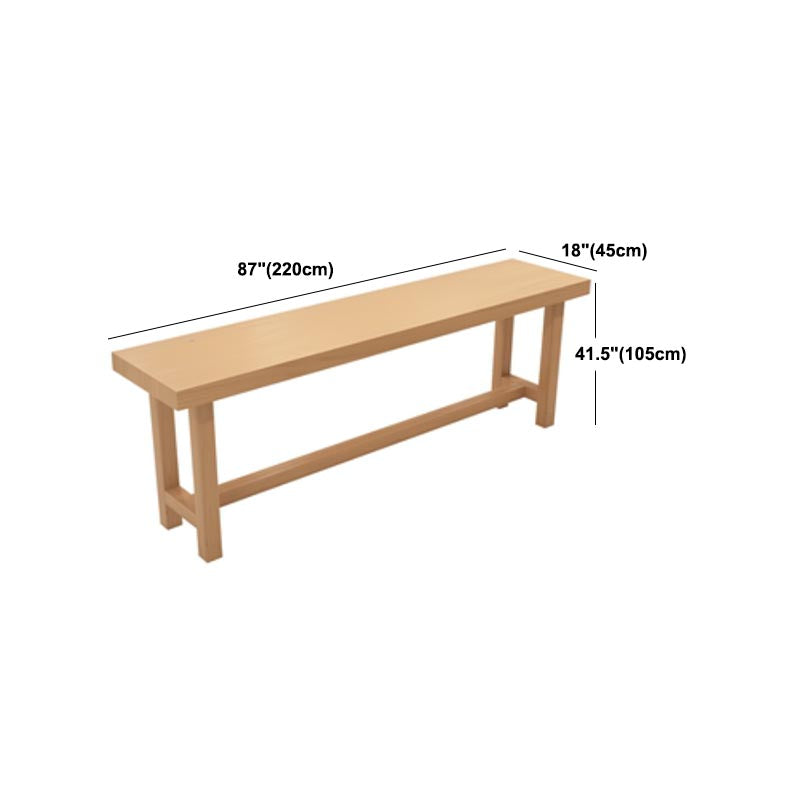 Modern Rectangle Table and Stool Set 1/2/6/11 Pieces Solid Wood Bar Table Set in Natural