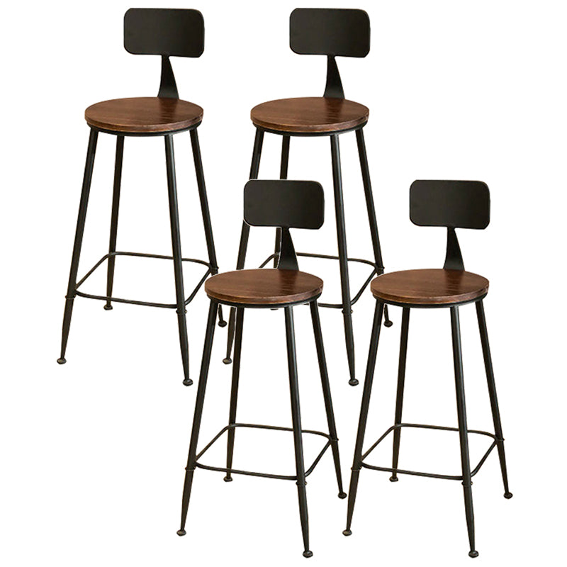 Rectangular Solid Wood Bar Table Set 1/4/7 Pieces Counter Table with High Stools