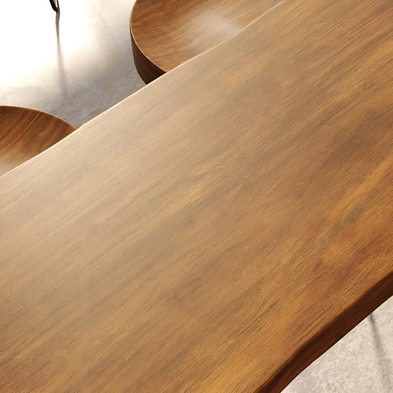 Rectangular Solid Wood Bar Table Set 1/4/7 Pieces Counter Table with High Stools