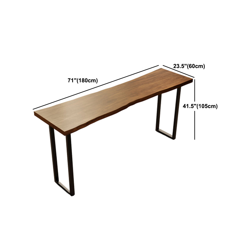 Rectangular Solid Wood Bar Table Set 1/4/7 Pieces Counter Table with High Stools