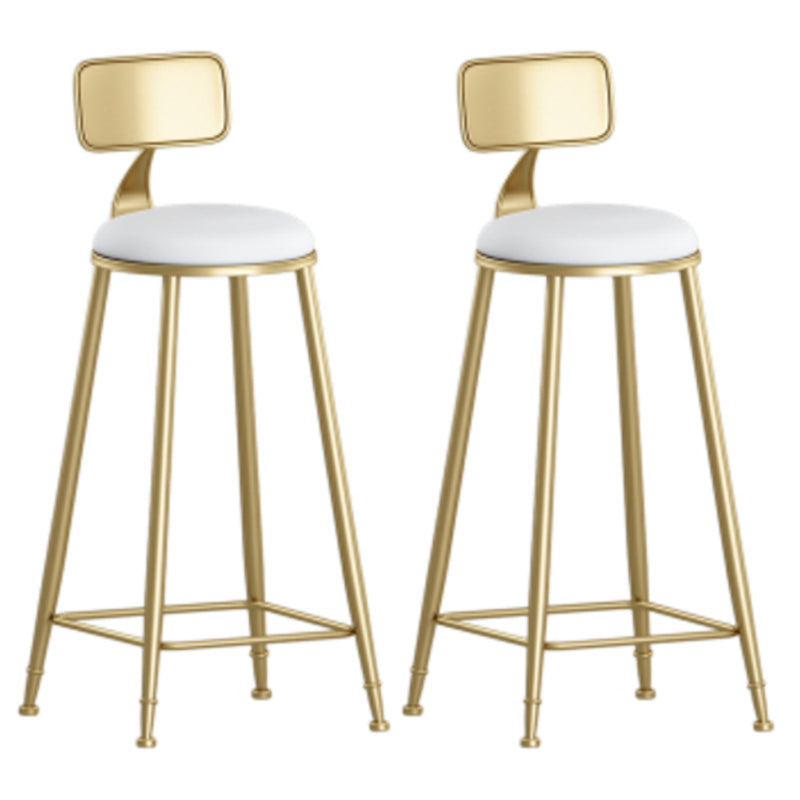 White and Gold Pub Table Set 1/2/3 Pieces Modern Indoor Table and Stools