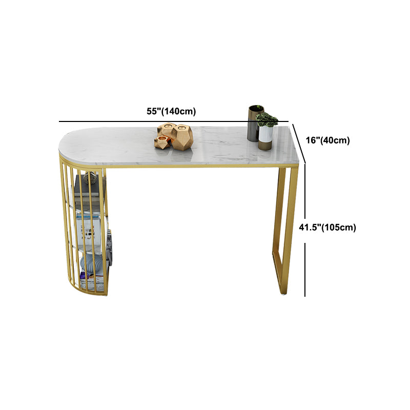 White and Gold Pub Table Set 1/2/3 Pieces Modern Indoor Table and Stools