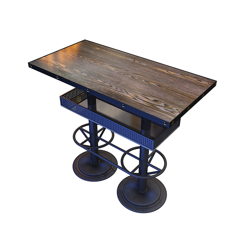 Modern Style Bar Table 1/4 Pieces Brown Colour Wood Counter Table