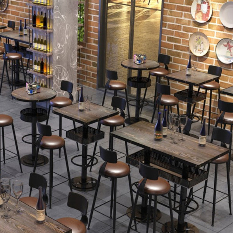 Modern Style Bar Table 1/4 Pieces Brown Colour Wood Counter Table