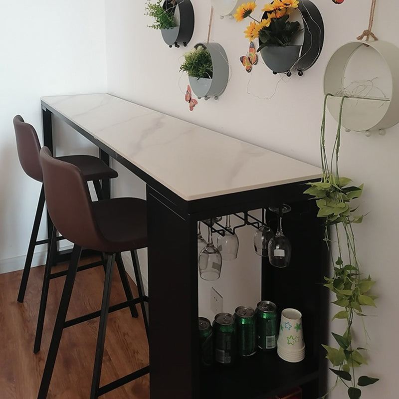 Indoor 1/2/3 Pieces Pub Dining Set Industrial Table and Stool Set with Storage