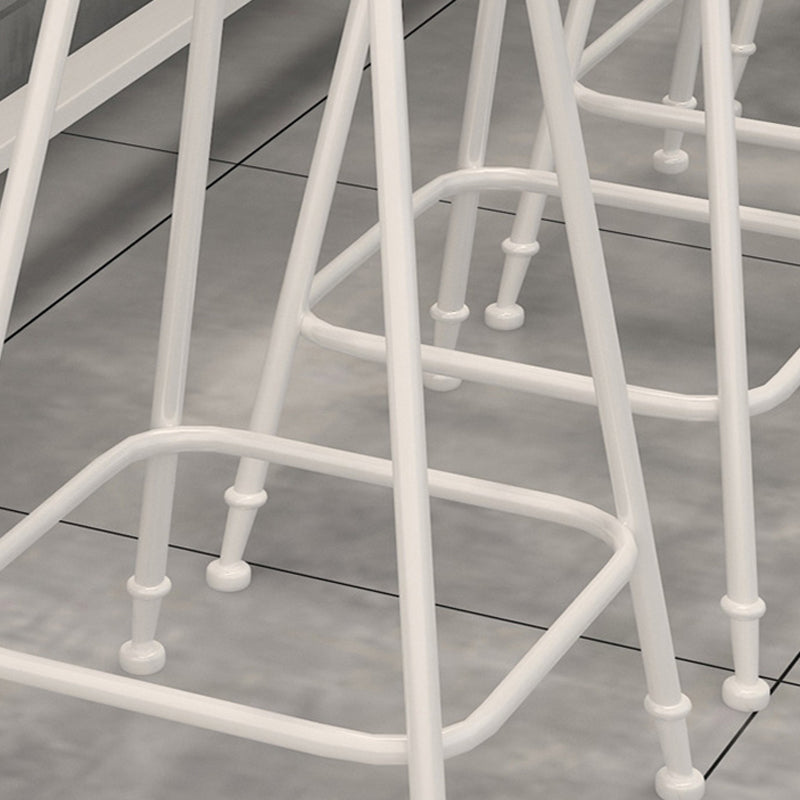 Contemporary Rectangular Bar Set 1/2/4 Pcs Solid Wood Counter and Bar Stools