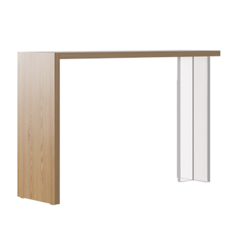 Luxurious Rectangle Solid Wood Bar Table Set 1/3 Pieces Counter Table with Backless Stools