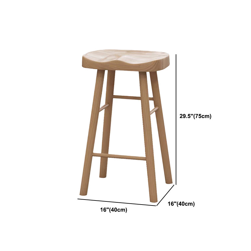 Luxurious Rectangle Solid Wood Bar Table Set 1/3 Pieces Counter Table with Backless Stools