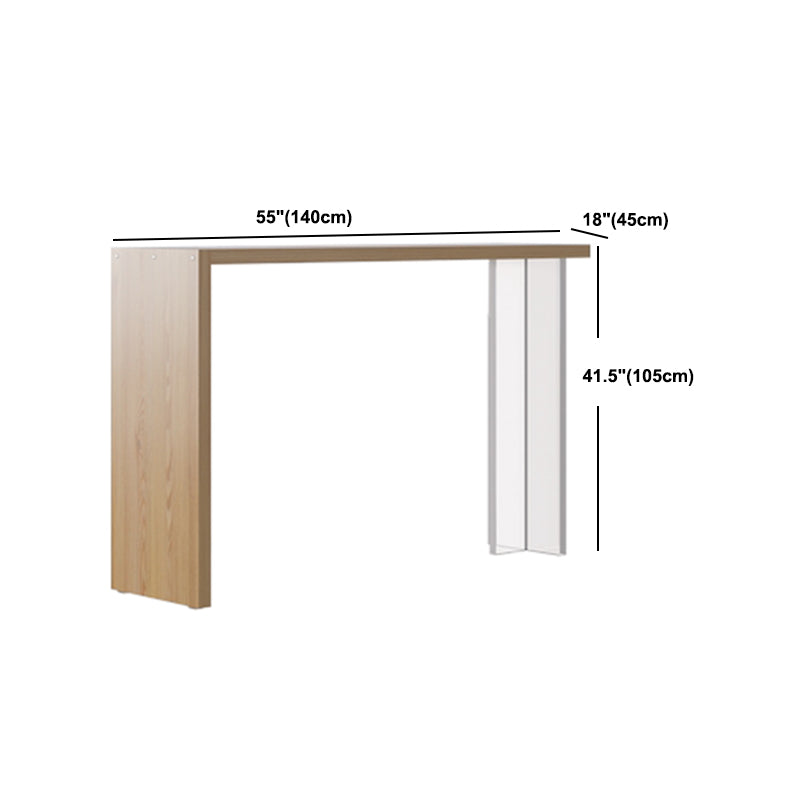 Luxurious Rectangle Solid Wood Bar Table Set 1/3 Pieces Counter Table with Backless Stools
