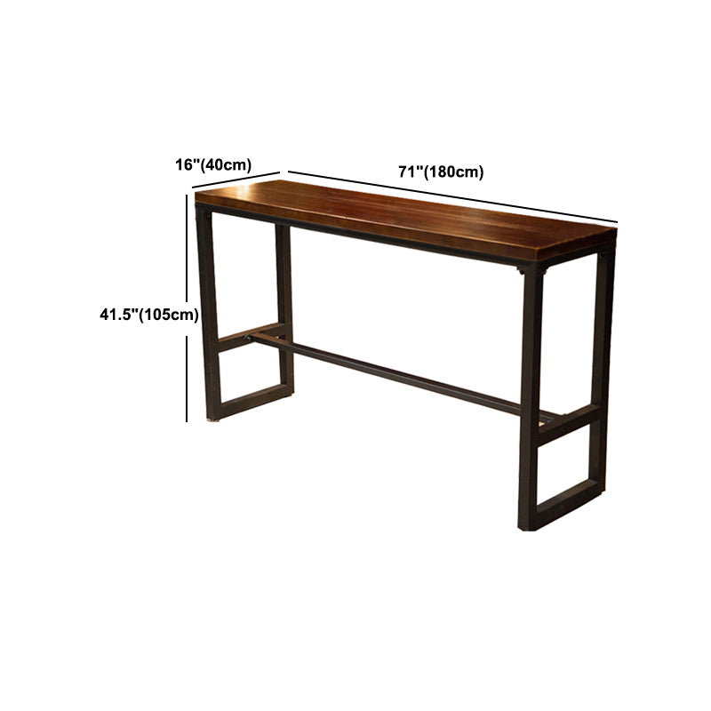 Industrial Rectangle Bar Stool and Table Set 1/2/7 Pieces Indoor Wood Pub Dining Set