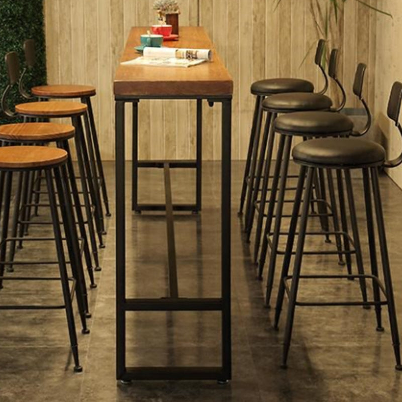 Industrial Wood Bar Table Set 1/5/9 Pieces Rectangle Counter Table