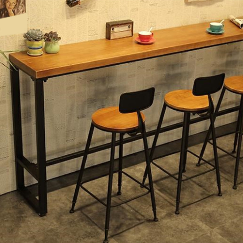 Industrial Wood Bar Table Set 1/5/9 Pieces Rectangle Counter Table