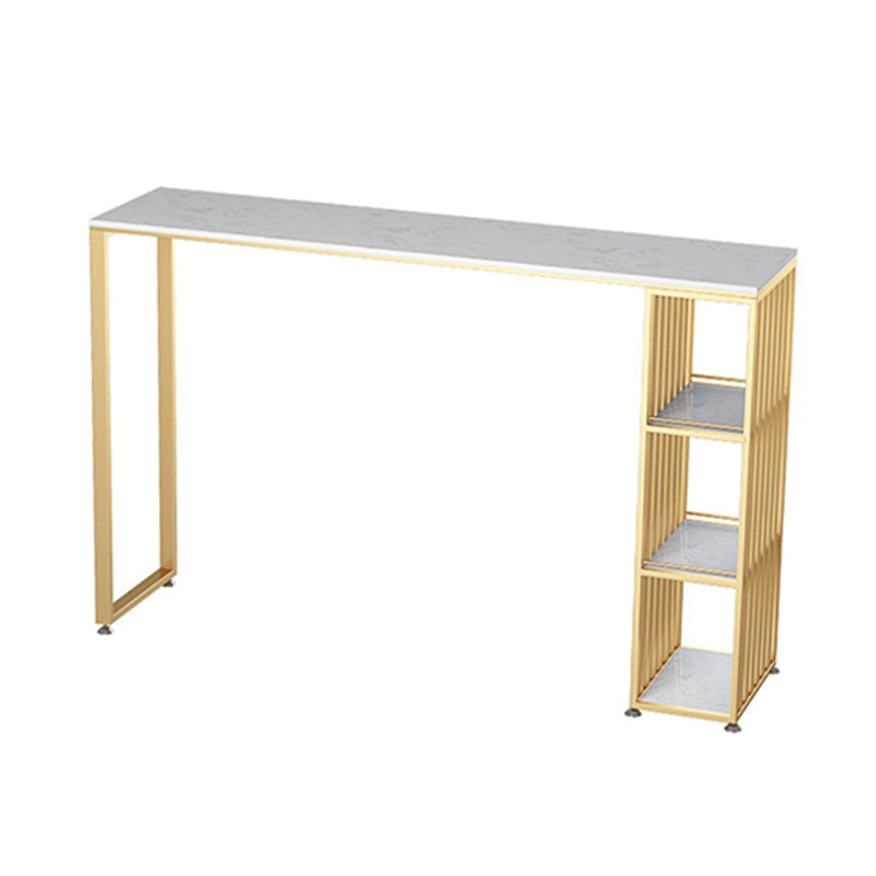 Glam Style Bar Table 1/2/3 Pieces Rectangle Faux Marble Counter Table