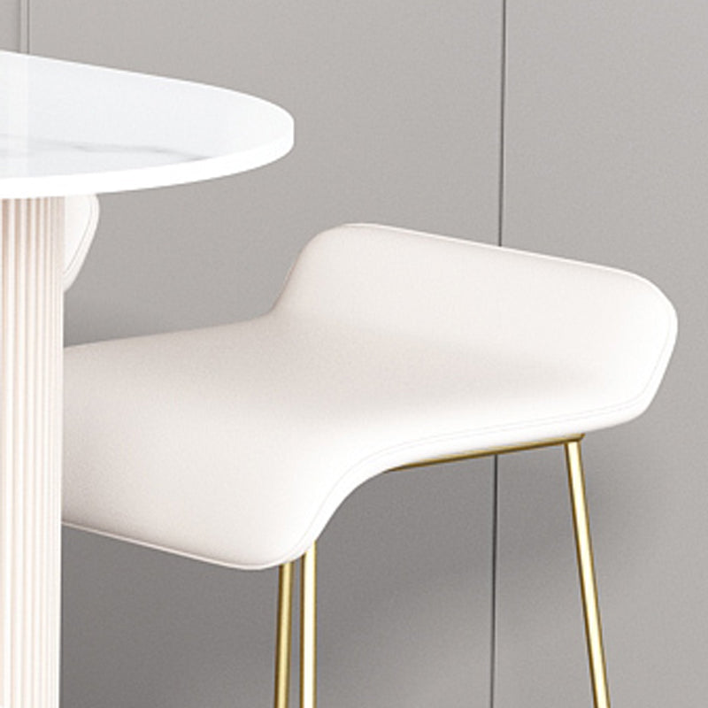 Modern Free Form Bar Set 1/2/5 Pcs Stone Bar Table with  Upholstered Stools