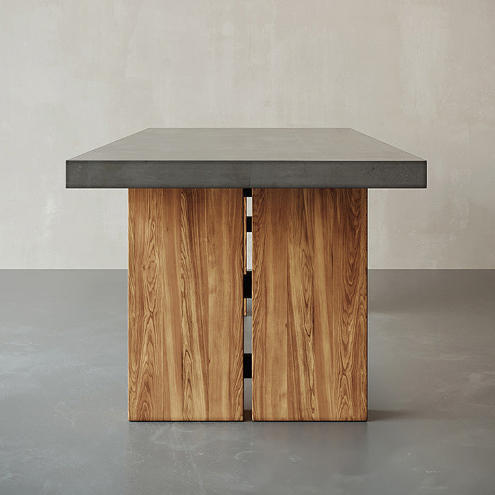 Modern 1/5 Pieces Dining Set Rectangle Pine Wood Dining Table for Living Room