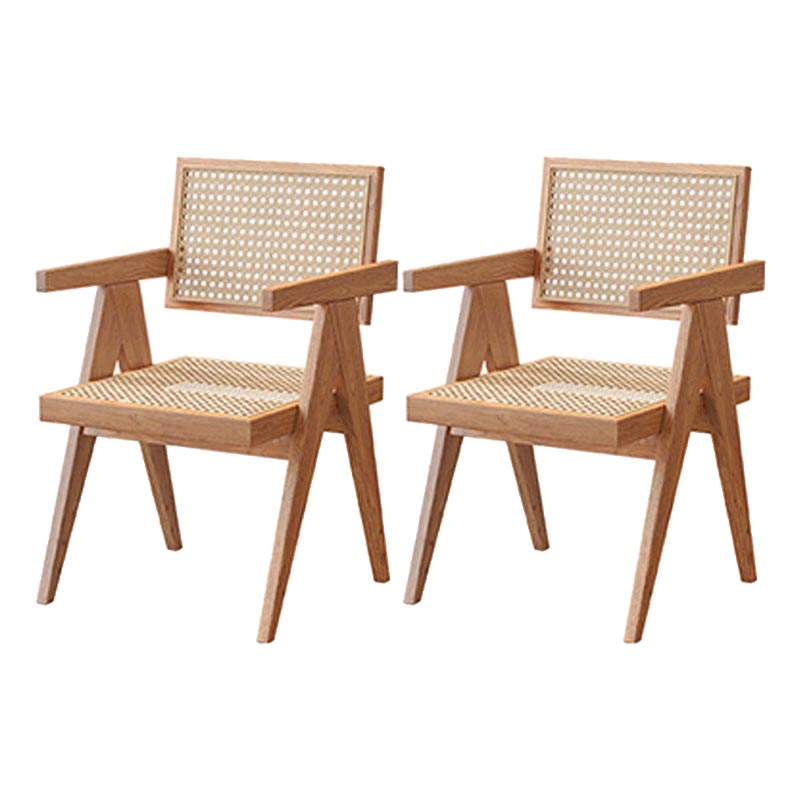 Rectangle 1/2/5/7 Pieces Dining Set Acrylic Base Dining Furniture in Natural