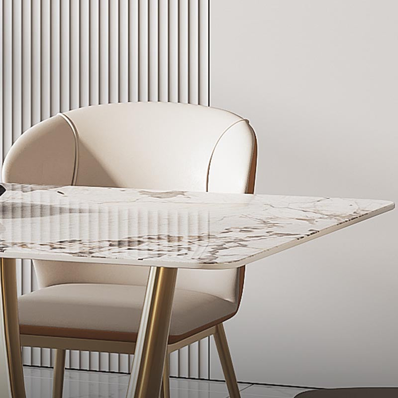 Designer Style Sintered Stone Top Dining Table Set Rectangular 1/4/5/7 Pieces Dining Set