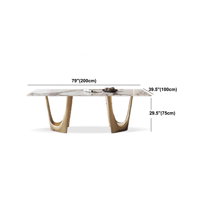 Designer Style Sintered Stone Top Dining Table Set Rectangular 1/4/5/7 Pieces Dining Set