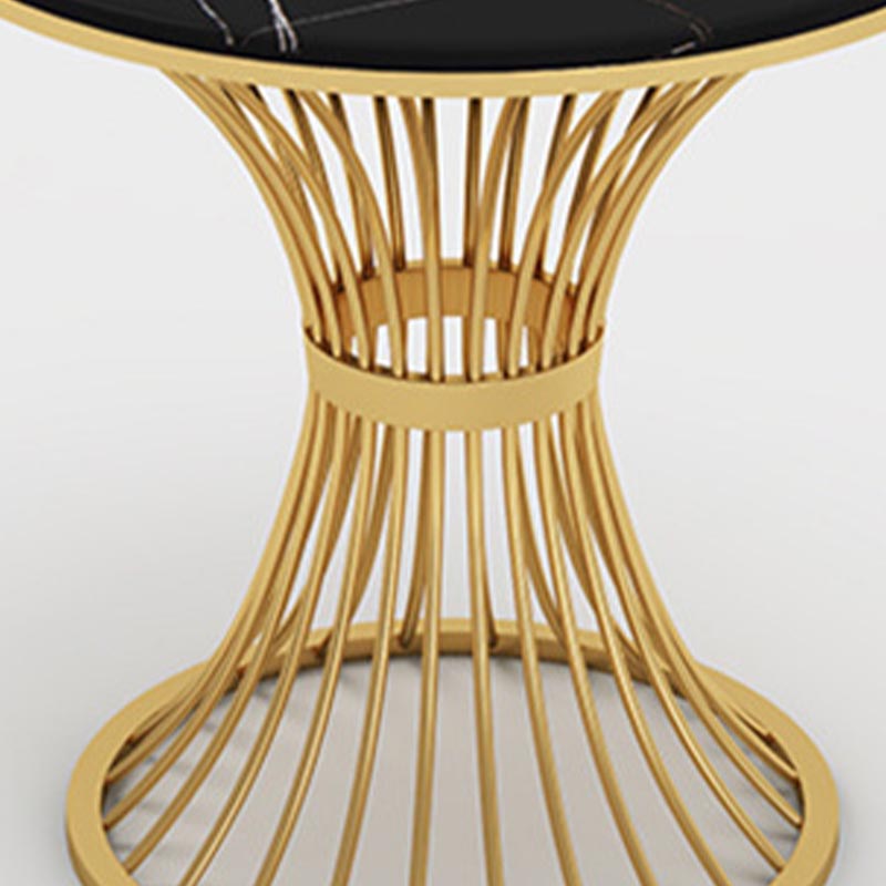 Glam Dining Set Stone 1/4/5 Pieces Dining Gold Furniture for Home