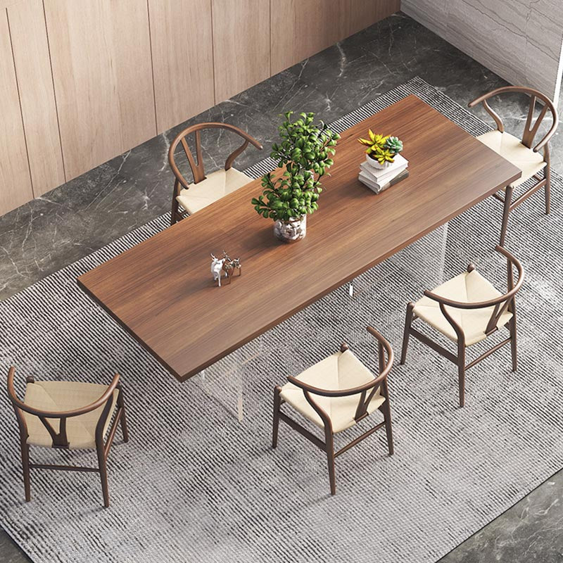 Modern 1/6 Pieces Dining Set Rectangle Pine Wood Dining Table for Kitchen Dining Room