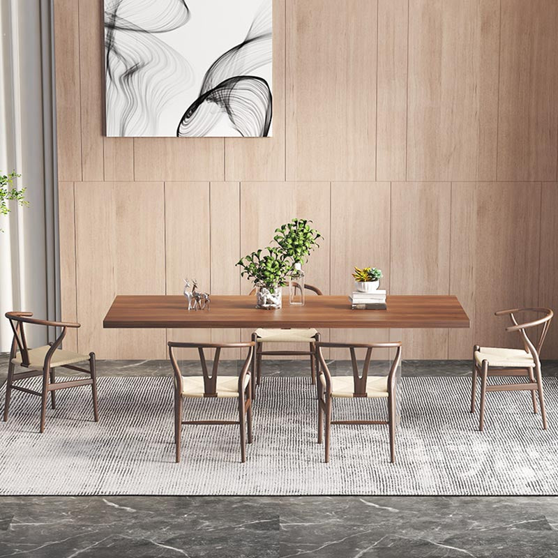 Modern 1/6 Pieces Dining Set Rectangle Pine Wood Dining Table for Kitchen Dining Room