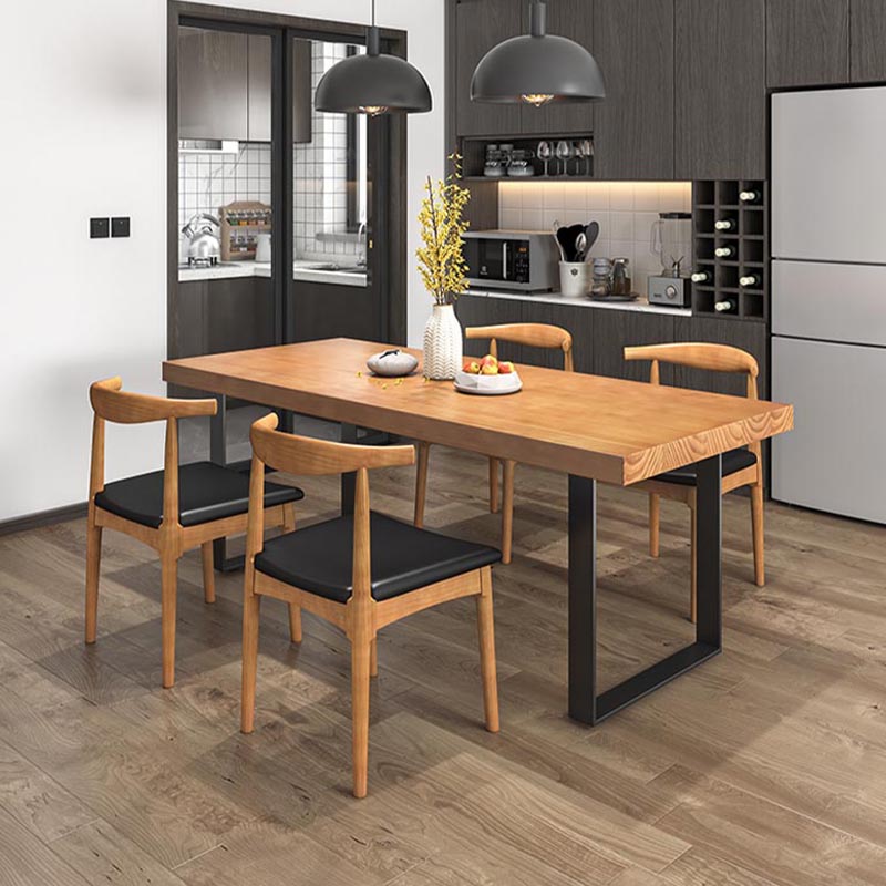 Modern 1/5/7 Pieces Dining Set Rectangle Pine Wood Dining Table for Dining Room Kitchen