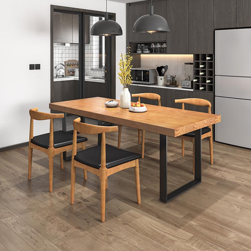 Modern 1/5/7 Pieces Dining Set Rectangle Pine Wood Dining Table for Dining Room Kitchen