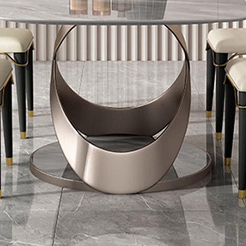 Nordic Sintered Stone Top Dining Set Rectangular 1/4/5/6/7 Pieces Dining Room Table Set