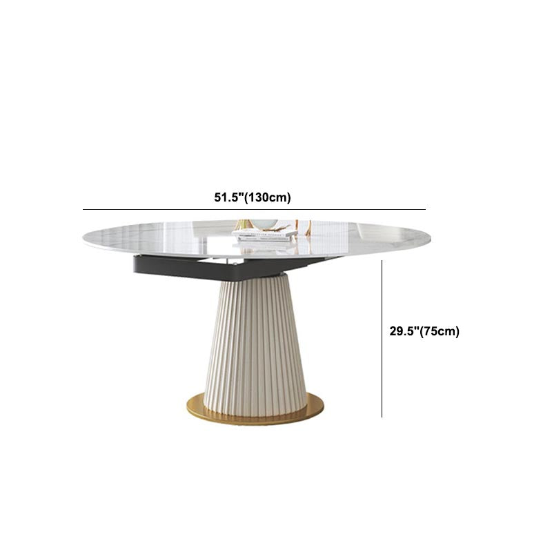 Glam Dining Set Stone 1/4/6/7 Pieces Dining Gold Furniture for Home
