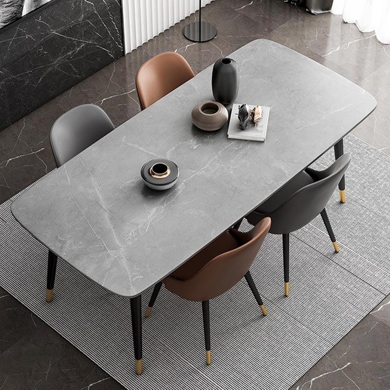 Modern Rectangle 1/2/5/7 Pieces Dining Set Stone Top Legs Indoor Dinette Set