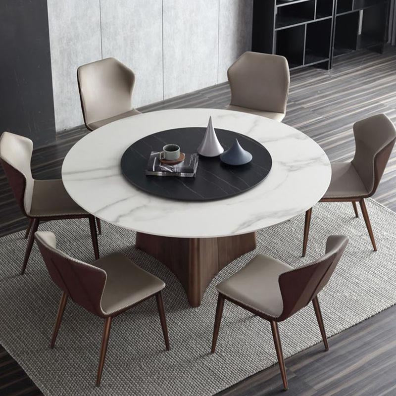 Modern Dining Set Stone 1/4/9 Pieces Dining Turntable Furniture for Home