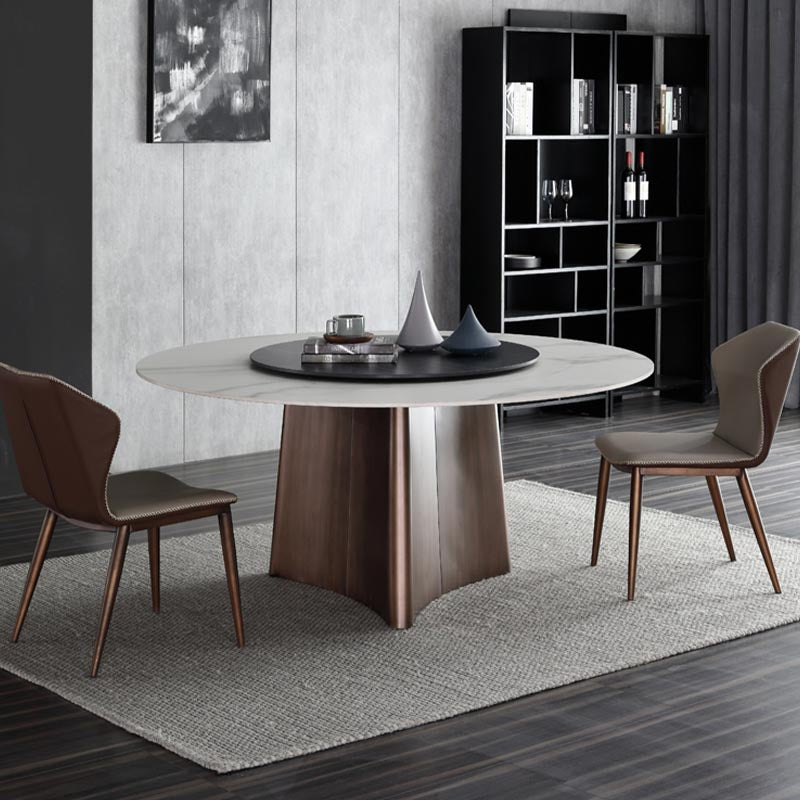 Modern Dining Set Stone 1/4/9 Pieces Dining Turntable Furniture for Home