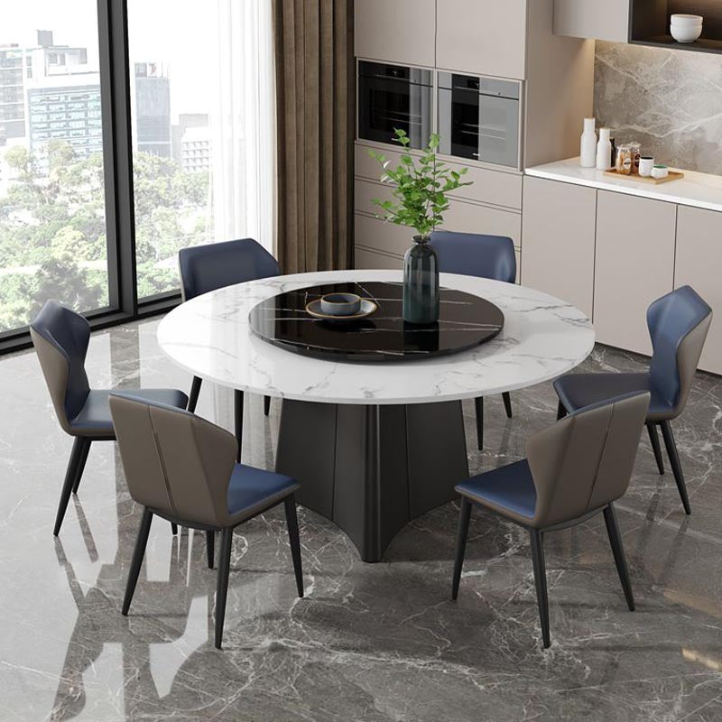 Modern Dining Set Stone 1/4/9 Pieces Dining Turntable Furniture for Home