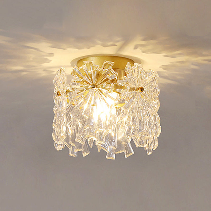 Modern Ceiling Light 1-Light Ceiling Mount Light with Glass Shade for Living Room