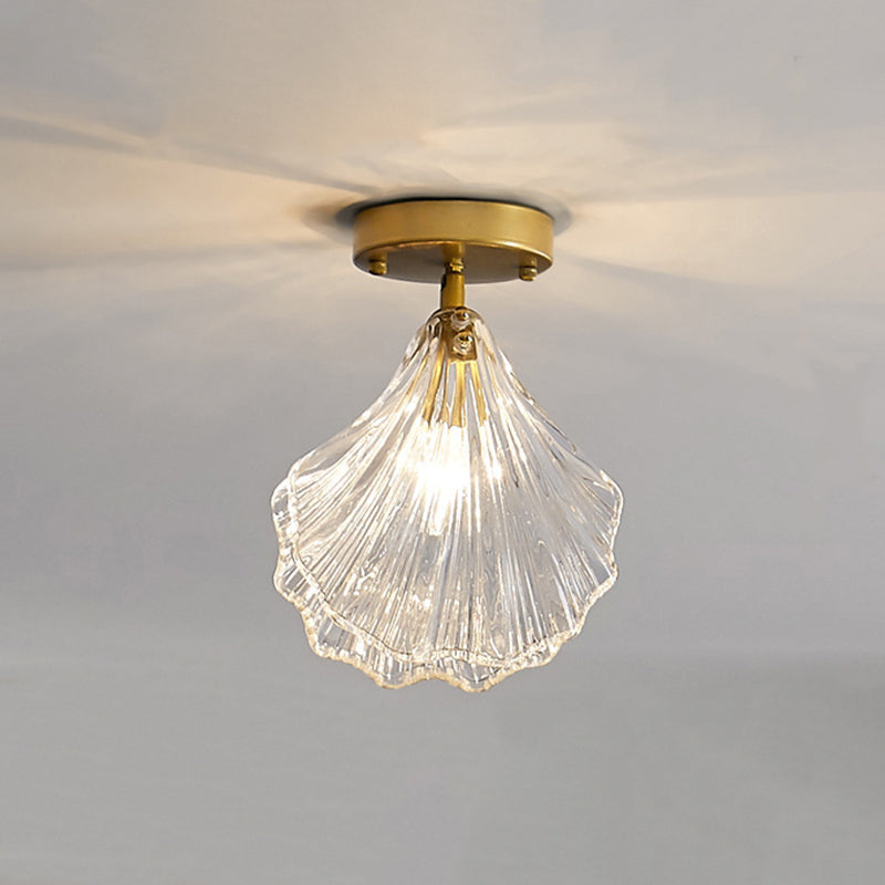 Modern Ceiling Light 1-Light Ceiling Mount Light with Glass Shade for Living Room