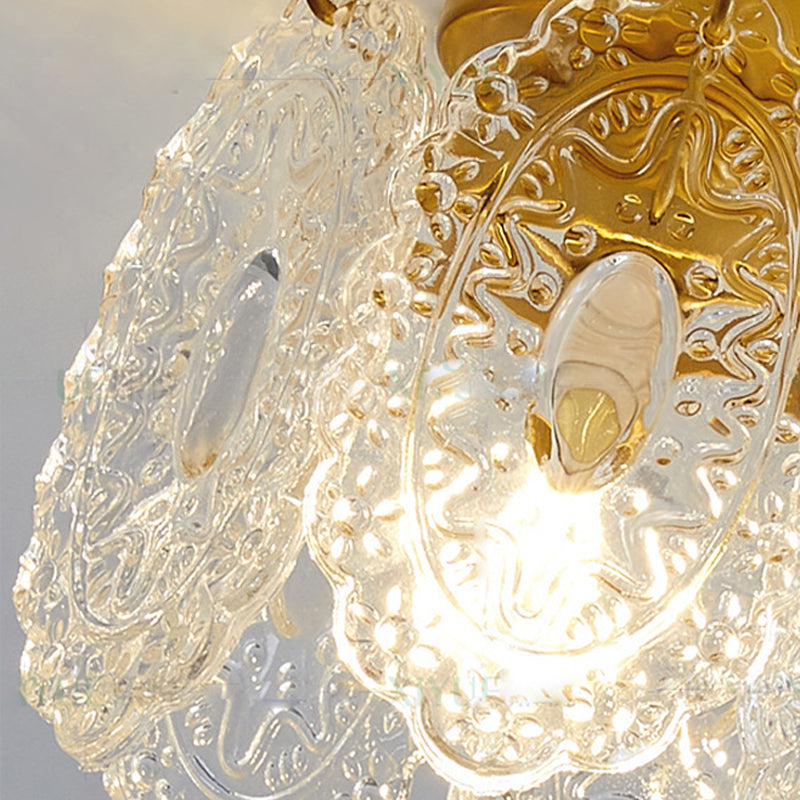 Modern Ceiling Light 1-Light Ceiling Mount Light with Glass Shade for Living Room