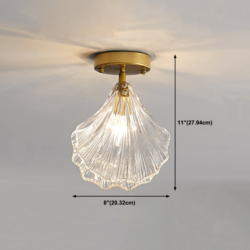 Modern Ceiling Light 1-Light Ceiling Mount Light with Glass Shade for Living Room