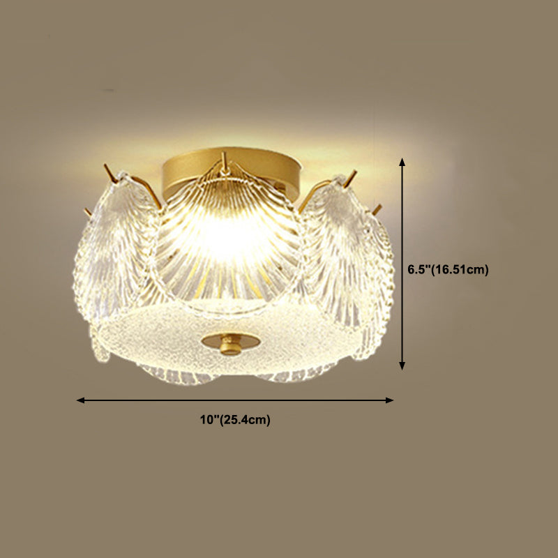 Modern Ceiling Light 1-Light Ceiling Mount Light with Glass Shade for Living Room