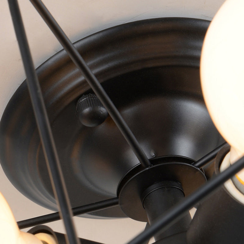 Industrial Starburst Flush Mount Ceiling Light Metal Multiple-Light Flush Light