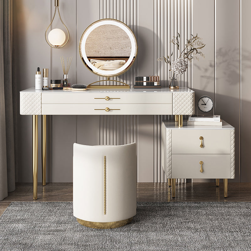 White Makeup Table for Bedroom With Drawer 15.74" W x 31.49" H