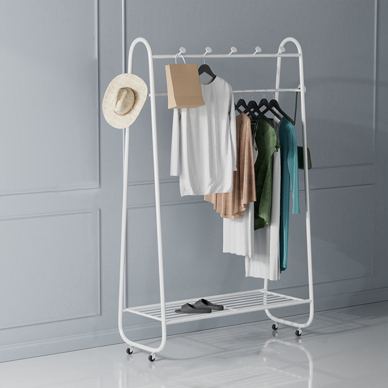 Modern Coat Rack Metal Storage Shelf Free Standing Hooks Coat Hanger