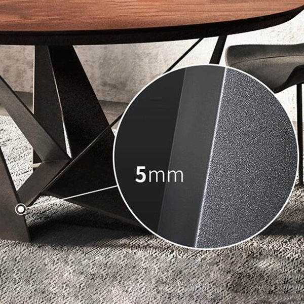 Contemporary Dining Table Round Solid Wood Dinner Table for Home Kitchen Dinner