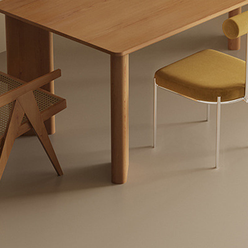 Modern Simple Solid Wood Table for Restaurant Rectangle Table with 4 Legs