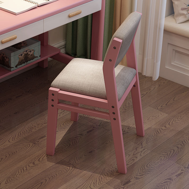 Contemporary Dining Chair Open Back Dining Armless Side Chairs with Wooden Legs