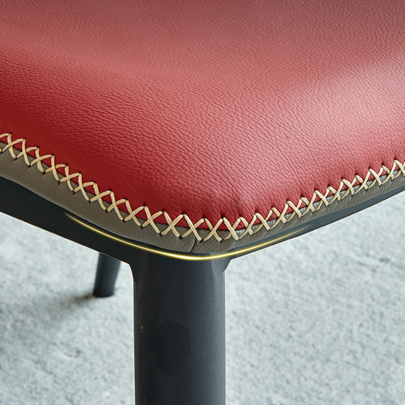 Industrial Design Wingback Armless Chairs Faux Leather Dining Chairs