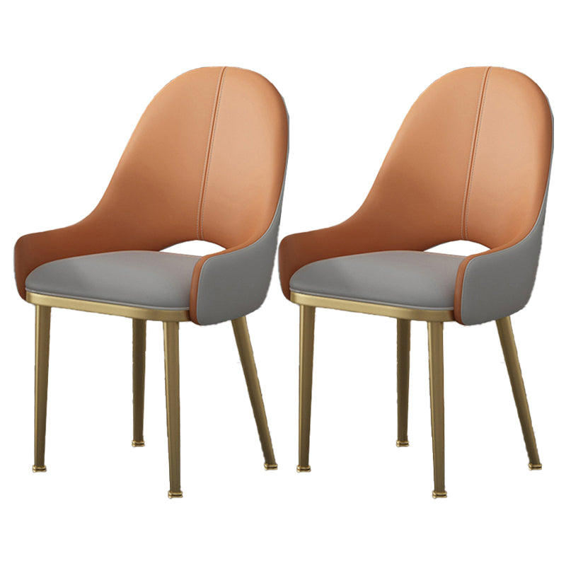 Scandinavian Open Back Dining Chairs Upholstered Arm Side Chair