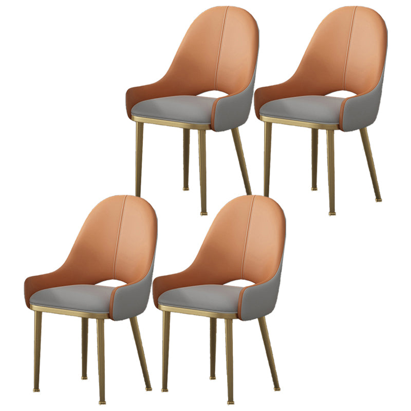 Scandinavian Open Back Dining Chairs Upholstered Arm Side Chair