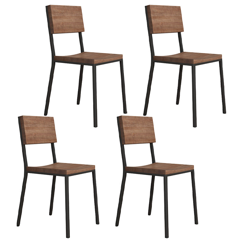 Open Back Side Chair Industrial Metal Kitchen Dining Room Chair