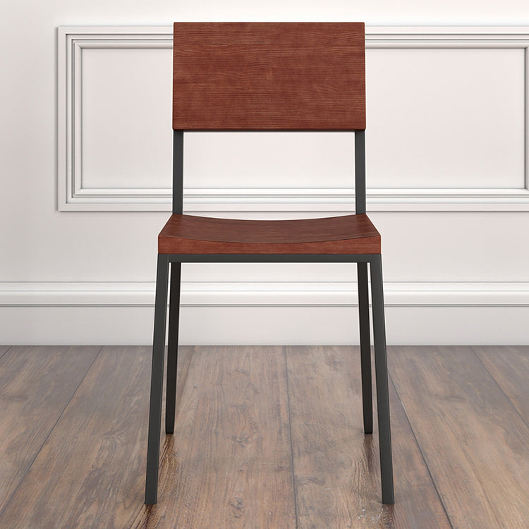 Open Back Side Chair Industrial Metal Kitchen Dining Room Chair