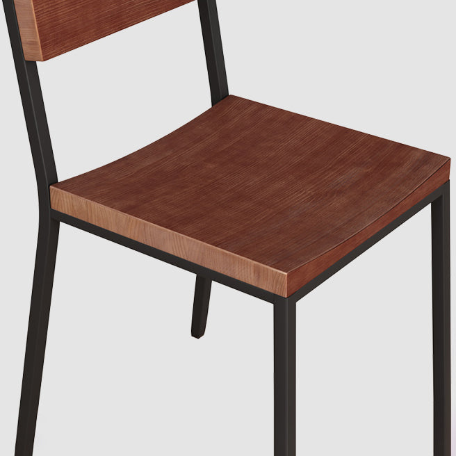 Open Back Side Chair Industrial Metal Kitchen Dining Room Chair